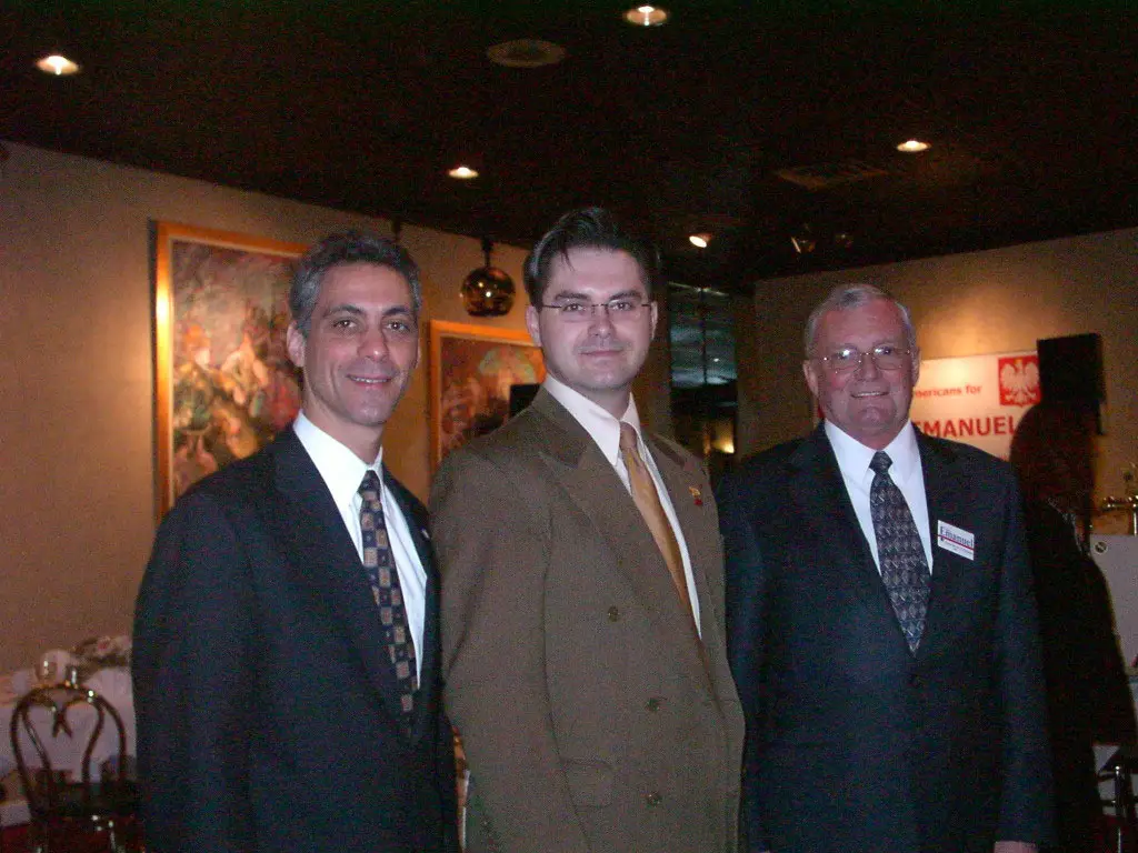 Arthur R. van der Vant with Mayor Rahm Emanuel and General John Shalikashvili
